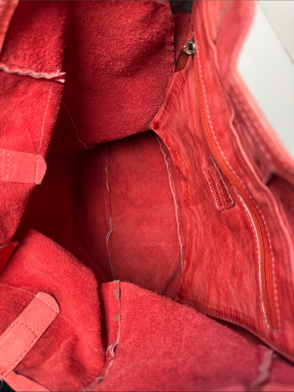 LATICO Margie Tote Red 100% Full Grain Leather Classic Everyday Carry All - Picture 11 of 14